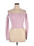 White Fox Pink Long Sleeve Top Size XL - photo 1