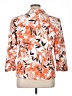 Kasper 100% Polyester Floral Orange Blazer Size 14 - photo 2