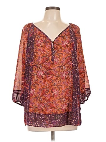 Chaps 3/4 Sleeve Blouse (view 1)