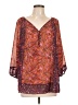 Chaps Orange 3/4 Sleeve Blouse Size L - photo 1