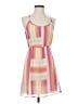 Roxy 100% Polyester Stripes Pink Casual Dress Size S - photo 1