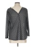 H&M 100% Polyester Gray Long Sleeve Blouse Size L - photo 1