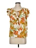 Rose + Olive 100% Rayon Orange Short Sleeve Blouse Size M - photo 1
