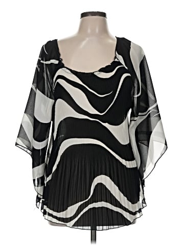 Karen Scott Sport 3/4 Sleeve Blouse (view 1)