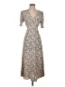 MNG Floral Blue Casual Dress Size 4 - photo 1