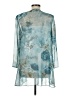 R&M Richards 100% Polyester Floral Tropical Teal Kimono Size 6 Petite - photo 2