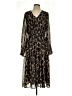 Taylor 100% Polyester Animal Print Brown Casual Dress Size S (estimated) - photo 1