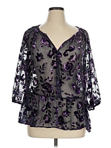 Faded Glory 3/4 Sleeve Blouse (view 1)