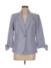 Anne Klein 100% Polyester Stripes Blue Blazer Size M - photo 1