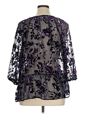 Faded Glory 3/4 Sleeve Blouse (view 2)