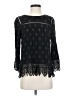 Pale Sky 100% Rayon Black 3/4 Sleeve Blouse Size S - photo 1