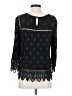 Pale Sky 100% Rayon Black 3/4 Sleeve Blouse Size S - photo 2