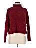 Forever 21 100% Polyester Tweed Burgundy Turtleneck Sweater Size M - photo 1