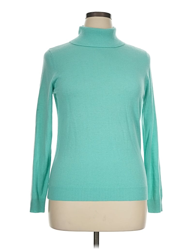 Pre-owned Relativity Turtleneck Sweater In Teal
