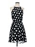 Mi ami 100% Polyester Polka Dots Black Casual Dress Size S - photo 1