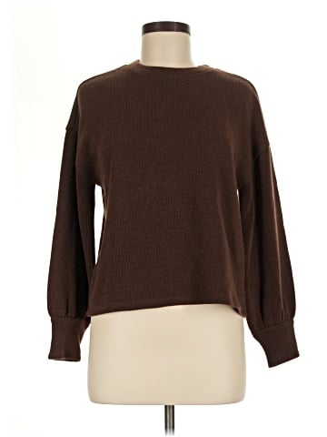 Madewell Brushed Knit Puff-Sleeve Top (view 1)