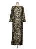 Rag & Bone Animal Print Brown Silver Casual Dress Size 4 - photo 1