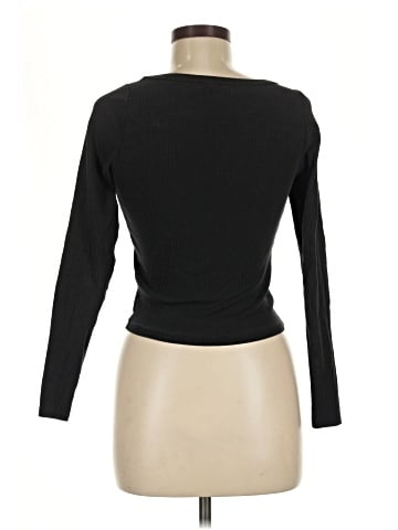Madewell Square-Neck Long-Sleeve Crop Tee in Sleekhold (view 2)