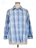 Talbots 100% Cotton Plaid Blue Long Sleeve Button-Down Shirt Size 1X - photo 1