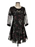Free People 100% Polyester Black Casual Dress Size 4 - photo 1