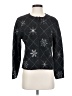 Talbots 100% Wool/laine Stars Black Wool Pullover Sweater Size S - photo 1