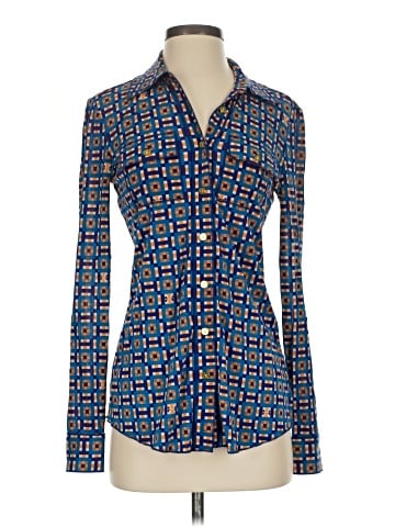 Tory Burch Long Sleeve Silk Top (view 1)