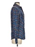 Tory Burch Print Blue Long Sleeve Silk Top Size XS - photo 4