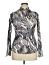 Komarov Animal Print Silver Long Sleeve Blouse Size XL (4) - photo 1