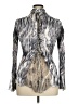 Komarov Animal Print Silver Long Sleeve Blouse Size XL (4) - photo 2