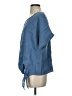 Cherish Blue Short Sleeve Blouse Size S - photo 5