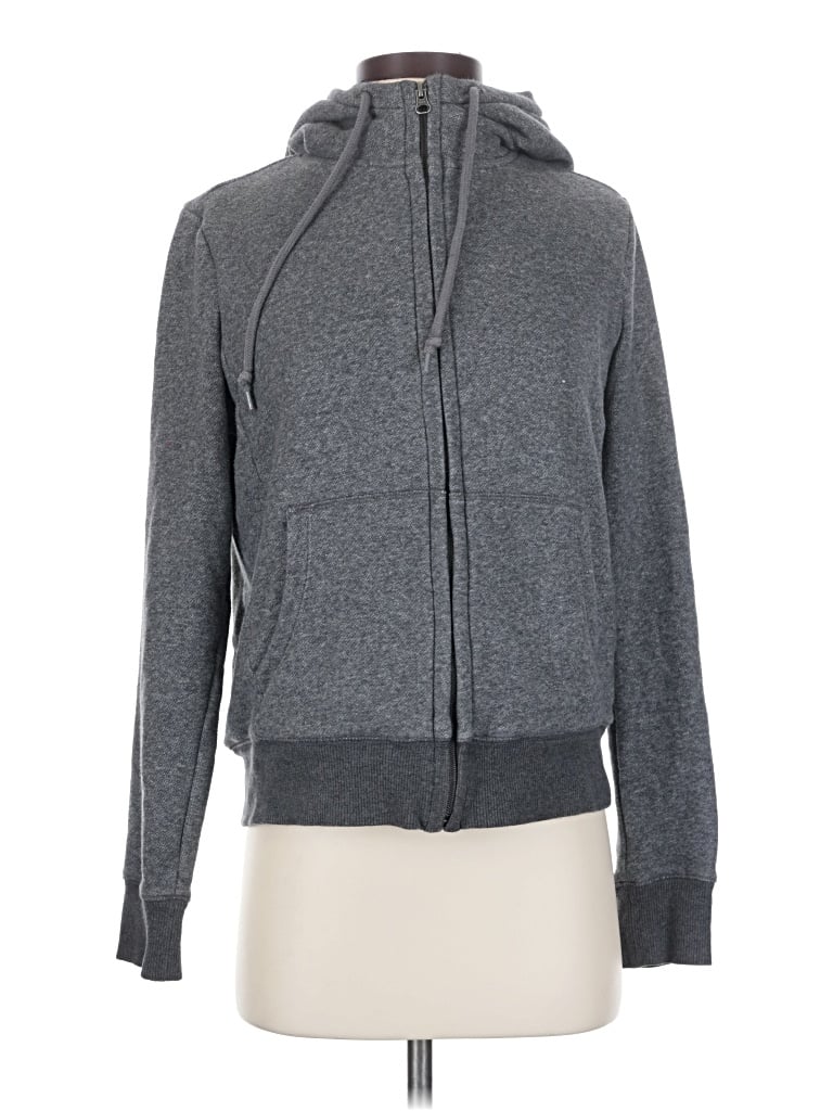 Pre-owned Uniqlo Zip Up Hoodie In Gray