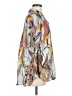 John Mark Print Silver Long Sleeve Blouse Size M - photo 4
