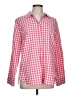 Talbots Checkered-gingham Pink Long Sleeve Button-Down Shirt Size L - photo 1