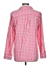 Talbots Checkered-gingham Pink Long Sleeve Button-Down Shirt Size L - photo 2