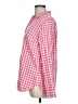 Talbots Checkered-gingham Pink Long Sleeve Button-Down Shirt Size L - photo 5