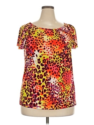 Anne Klein Short Sleeve Blouse (view 1)