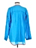 Johnny Was 100% Cotton Blue Long Sleeve Blouse Size S - photo 2