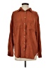La Miel Solid Brown Long Sleeve Button-Down Shirt Size S - photo 1