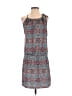 Veronica M. Paisley Gray Casual Dress Size M - photo 1