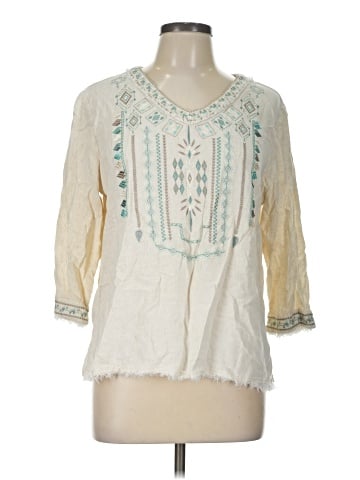 MULTIPLES 3/4 Sleeve Blouse (view 1)