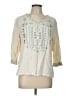 MULTIPLES Ivory 3/4 Sleeve Blouse Size L - photo 1
