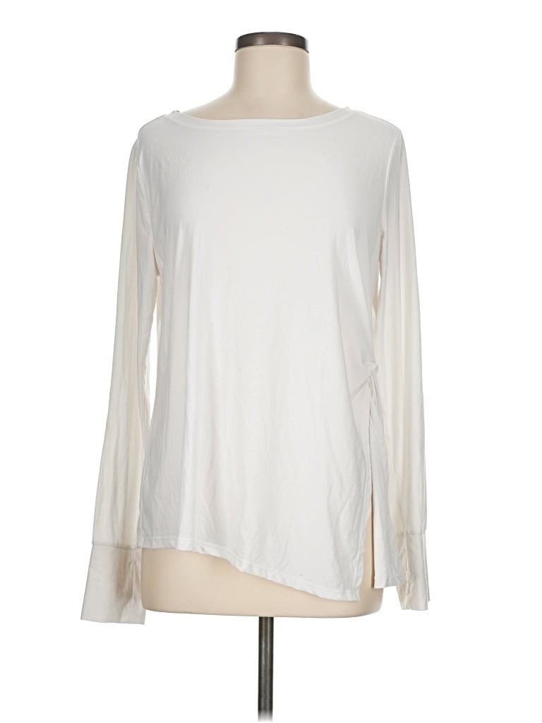 Pre-owned Active By Old Navy Long Sleeve T-shirt In Ivory