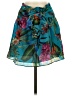 Parker Tropical Teal Silk Skirt Size 4 - photo 1