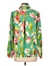 Zara 100% Polyester Print Green Long Sleeve Blouse Size L - photo 2