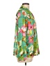 Zara 100% Polyester Print Green Long Sleeve Blouse Size L - photo 4