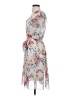 En Focus Studio 100% Polyester Tropical White Gray Casual Dress Size 4 - photo 5