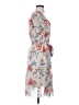 En Focus Studio 100% Polyester Tropical White Gray Casual Dress Size 4 - photo 4