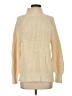 J.Crew 100% Cotton Solid Ivory Turtleneck Sweater Size S - photo 1
