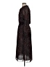 Allison Joy 100% Polyester Paisley Black Casual Dress Size M - photo 5