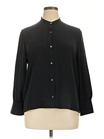 Everlane 3/4 Sleeve Silk Top (view 1)